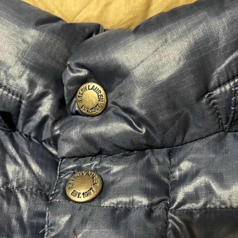 Vintage Polo Ralph Lauren Goose Down Puffer Jacket Hill Alpine Leather Vest 90s